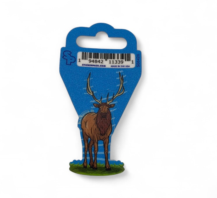 Full Animal Drawing-Elk Sticker Small