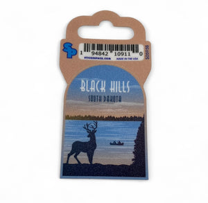 Deer in Front of Lake Sticker Small