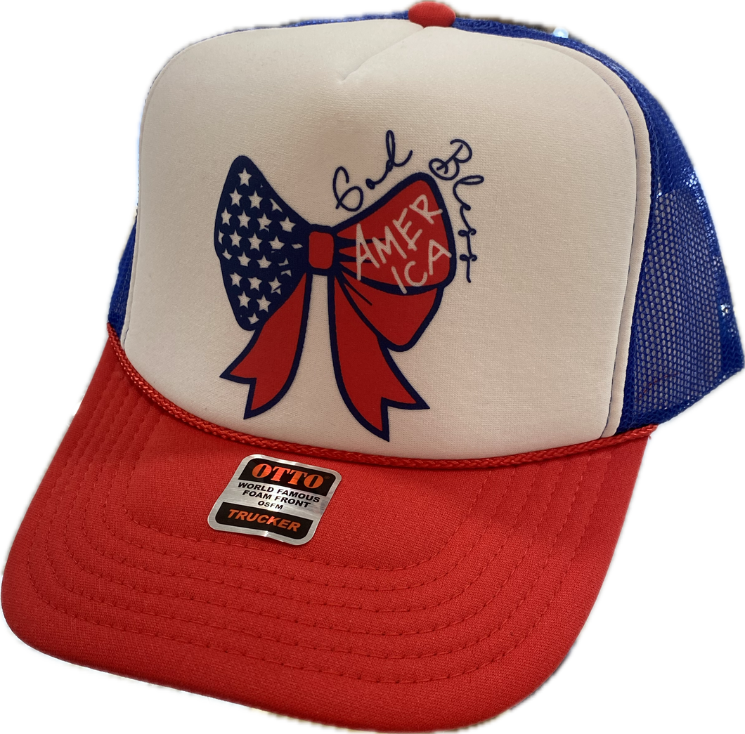 God Bless America Trucker Hat