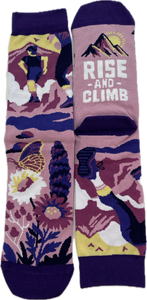 Rise and Climb Purple Socks