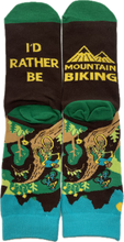 Load image into Gallery viewer, I&#39;d Rather Be Mountain Biking Socks
