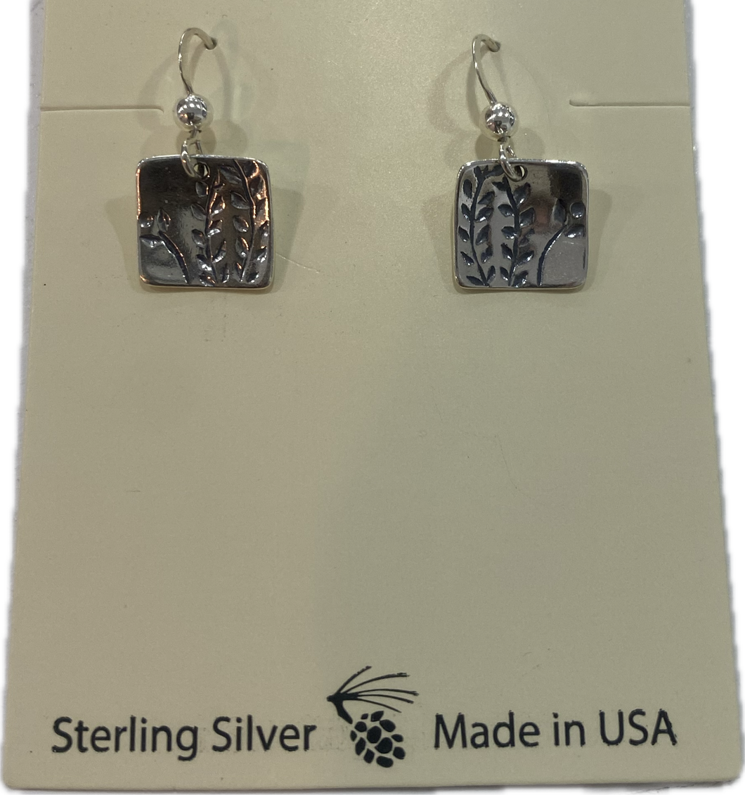 Sterling Silver Square Earring