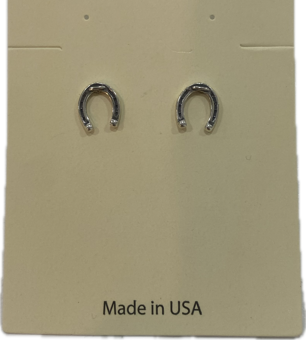 Sterling Silver Horseshoe Earring