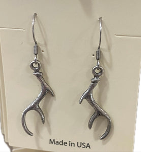 Silver Antler Earrings