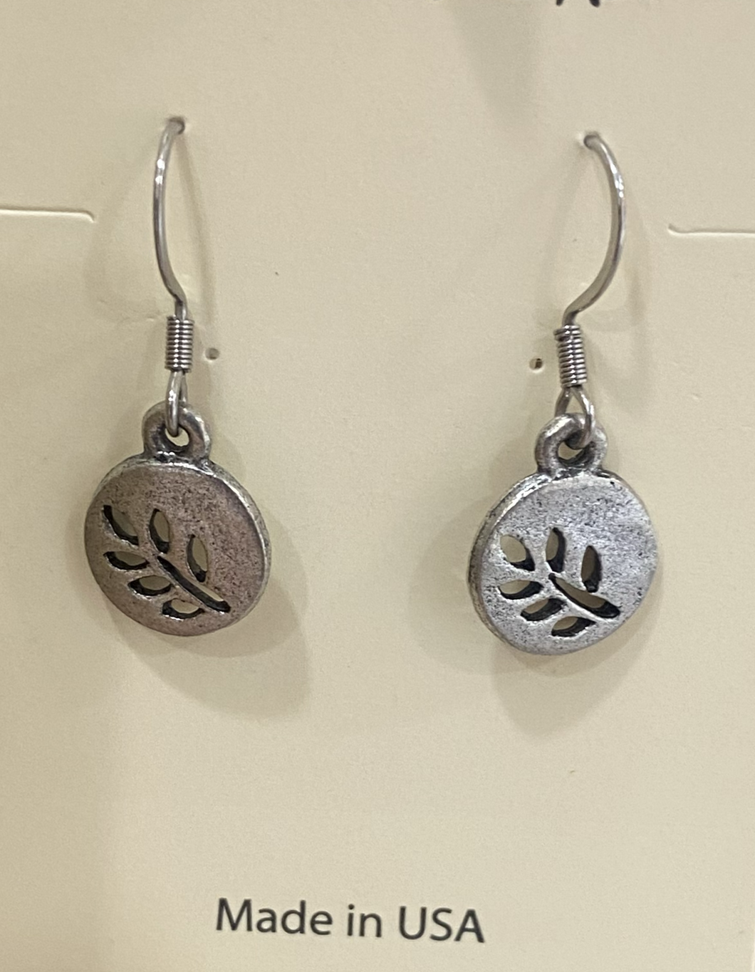 Silver Circle Branch Earring