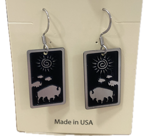 Bison Sun Dangle Earring