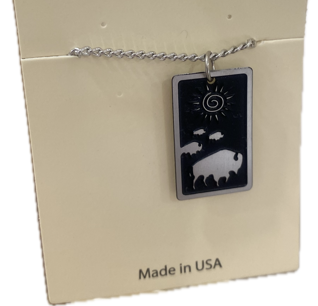 Bison Sun Necklace
