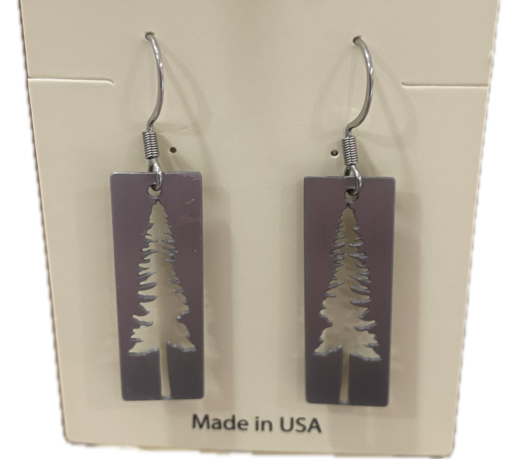 Dangle Cutout Tree Earring