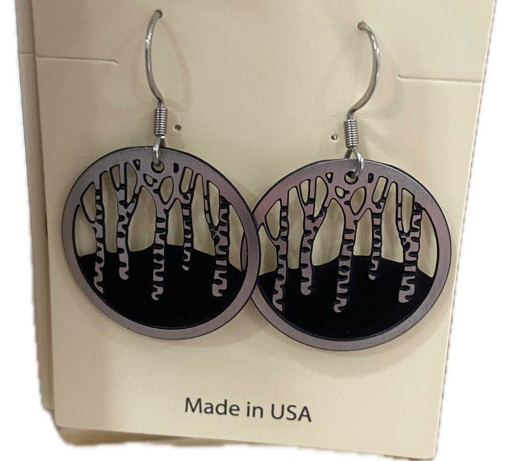 Dangle Birch Tree Earring