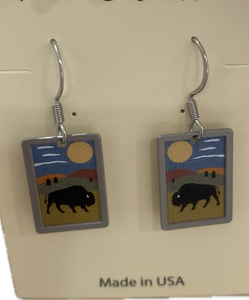 Dangle Bison Earring