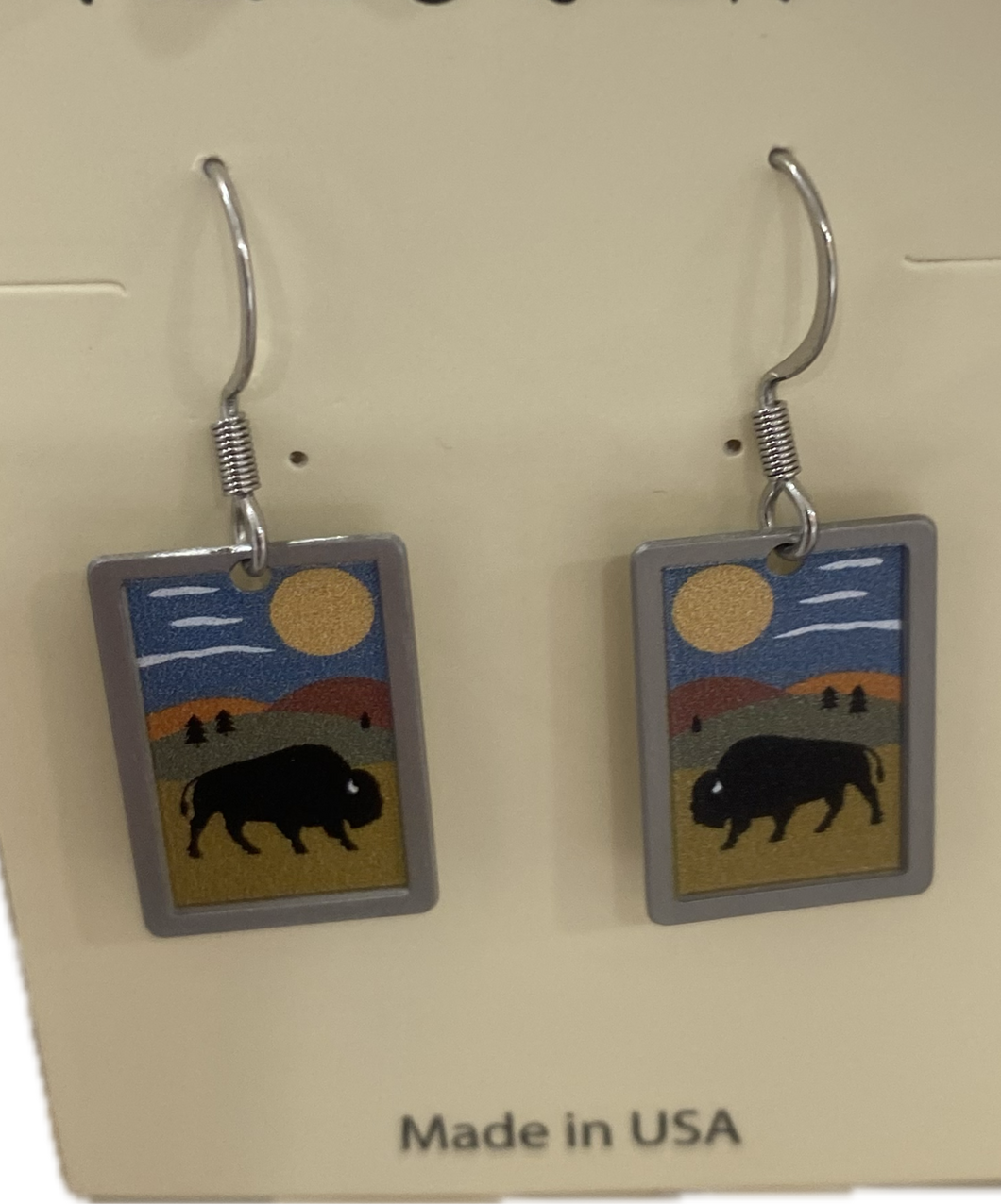 Dangle Bison Earring