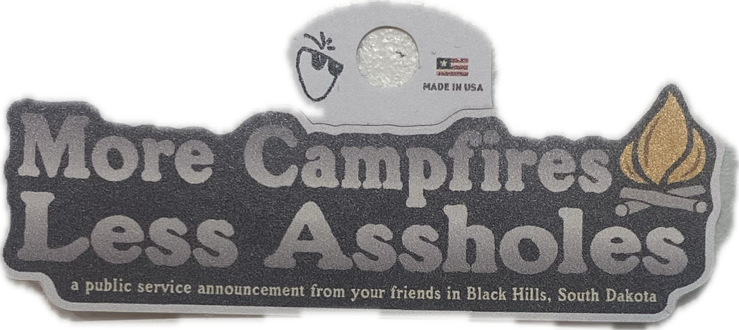 More Campfires Less Assholes Sticker