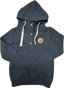Lucy Button Hoodie- Black