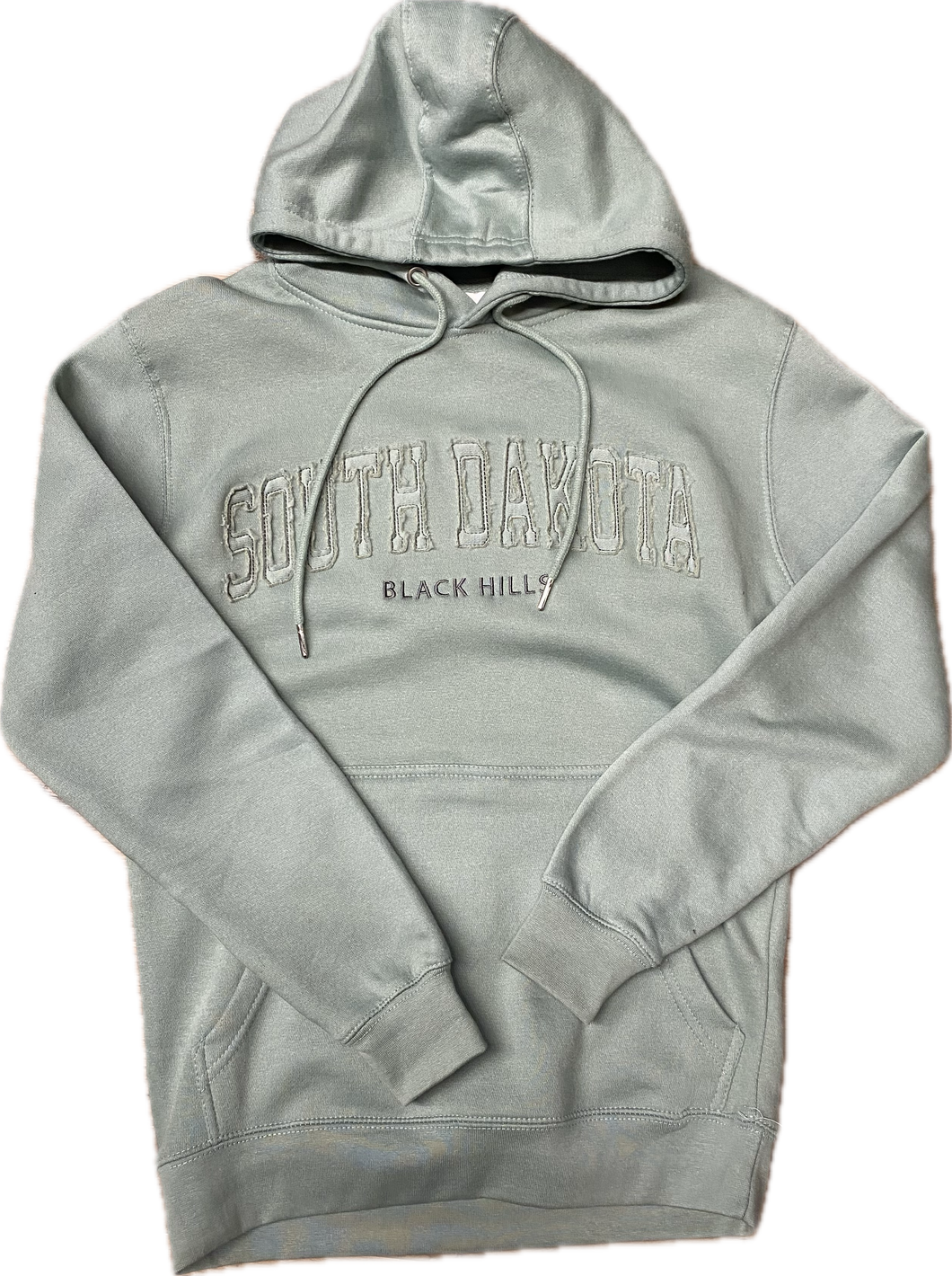 Tonal Applique Hoodie- Basil