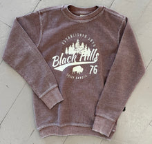Load image into Gallery viewer, Youth Black Hills Ribbed Crew Neck
