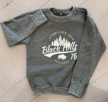 Load image into Gallery viewer, Youth Black Hills Ribbed Crew Neck
