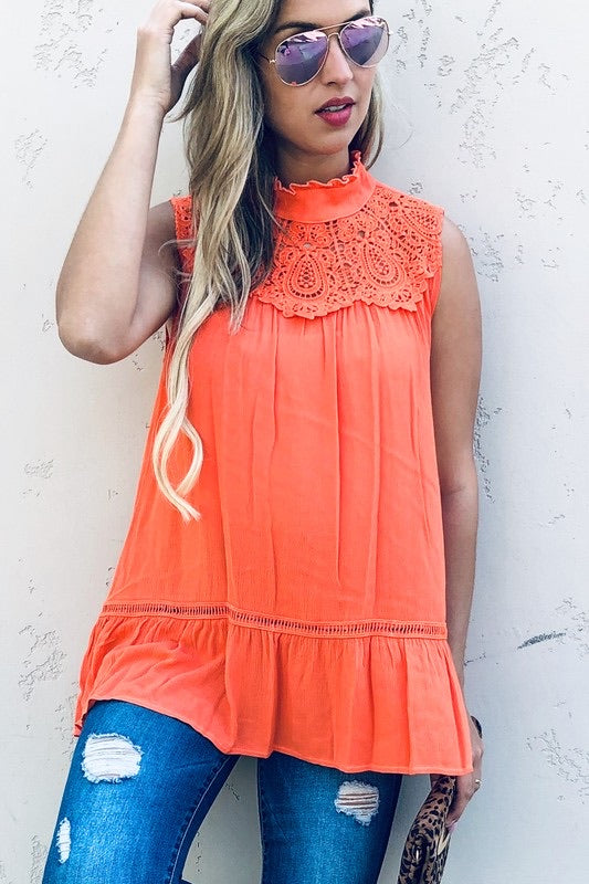 Coral Peplum