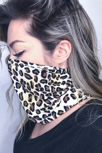 Face mask/head wrap leopard