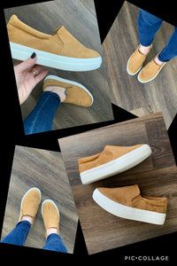 Tan Slip on Sneakers